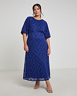 Joanna Hope Lace Dress With Puff Sleeves