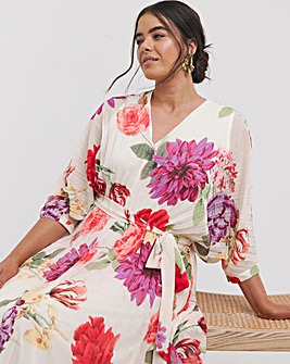 Joanna Hope Printed Pleated Maxi Dress