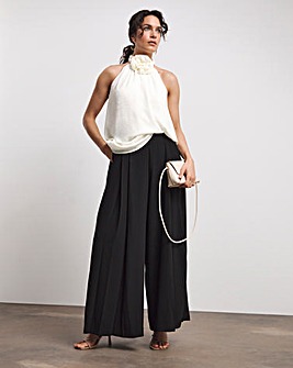 Joanna Hope Pleated Wide Leg Trousers