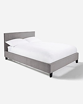 Hayden Velvet Bed Frame with 3 Layer Memory Foam Hybrid Mattress