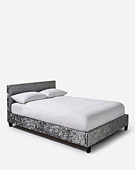 Hayden Crushed Velvet Bed with Quilted Mattress