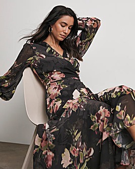 Joanna hope crushed velour maxi dress hotsell