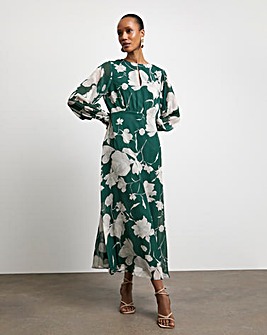 Joanna Hope Long Sleeve Maxi Dress With Keyhole