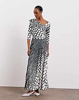 Joanna Hope Pleated Jersey Dress