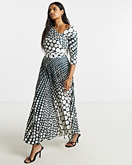 Joanna Hope Pleated Jersey Dress