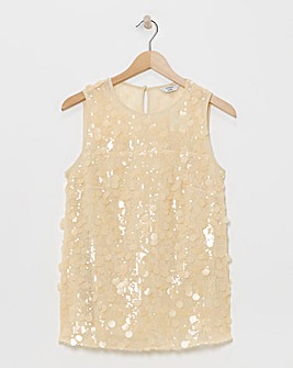 Joanna Hope Sequin Shell Top