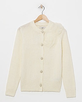 Joanna Hope Tulle Knit Cardigan
