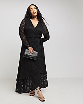 Joanna Hope Lace Wrap Dress