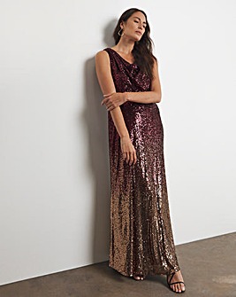 Joanna Hope Ombre Sequin Dress