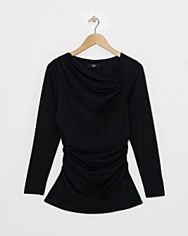 Joanna Hope Jersey Ruched Top With Detachable Corsage