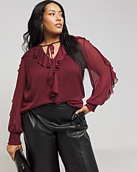 Joanna Hope Ruffle Blouse