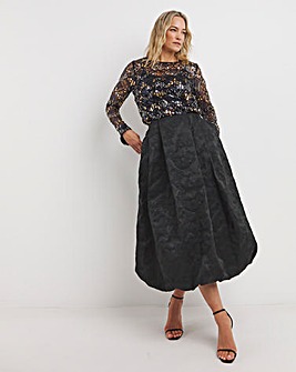 Joanna Hope Textured Bubble Hem Skirt