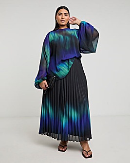 Joanna Hope Ombre Pleated Skirt