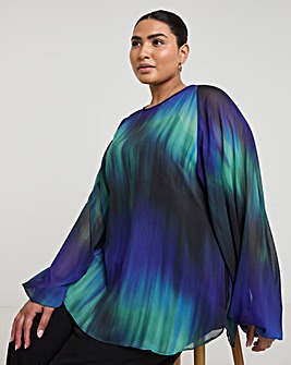 Joanna Hope Ombre Volume Sleeve Blouse