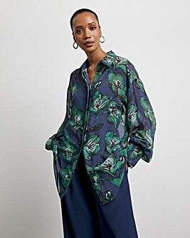 Joanna Hope Oversized Printed Shirt