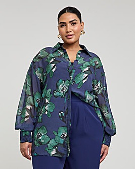 Joanna Hope Oversized Printed Shirt