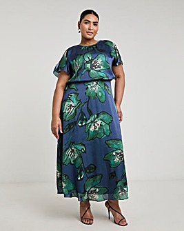 Joanna Hope Split Sleeve Maxi Dress