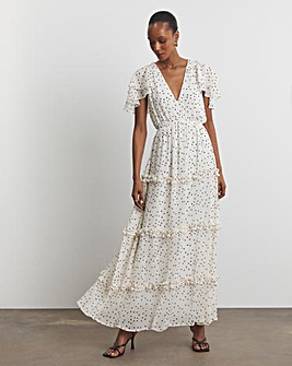 Joanna Hope Tiered Ruffle Maxi Dress