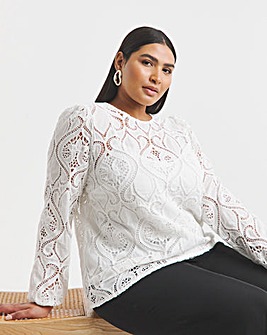 Joanna Hope Premium Broderie Blouse