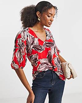 Joanna Hope Puff Sleeeve Blouse