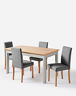 Ashford Dining Table with 4 Ava Chairs