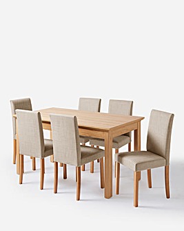 Ashford Dining Table with 6 Ava Chairs