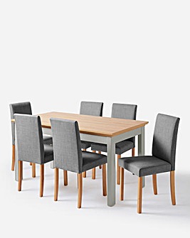 Ashford Dining Table with 6 Ava Chairs