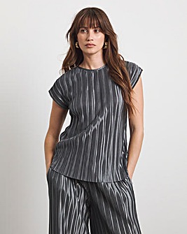 Joanna Hope Plisse Blouse