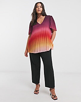 Joanna Hope Pleated Ombre Blouse