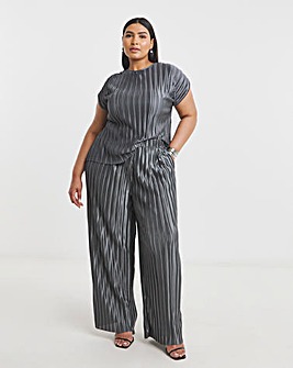 Joanna Hope Plisse Wide Leg Trousers