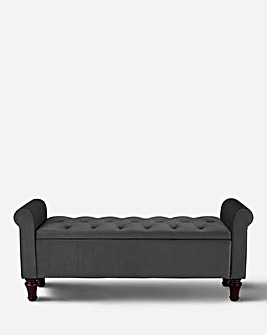 Kingston Velvet Storage Ottoman