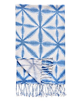 Tie Dye Blue Throw