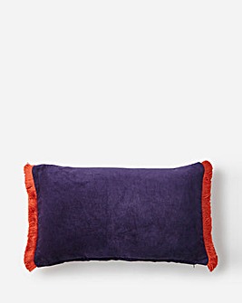 Cotton Velvet Fringe Cushion Cover