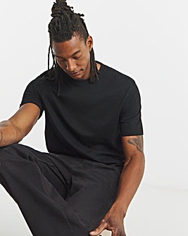 Pure Cotton Relaxed Fit T-Shirt- Black