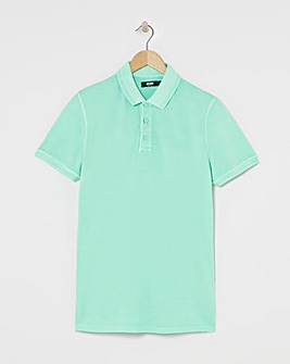 Garment Dyed Pure Cotton Pique Polo Long