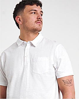 Pure Cotton Jersey Slub Pocket Polo Long