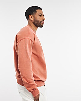 GARMENT DYED RELAXED FIT CREW TOP