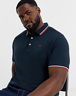 Jack & Jones Paulos Tipped Polo - Navy