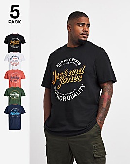 Jack & Jones Mikk 5 Pack T-shirts