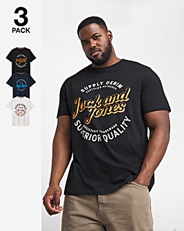 Jack & Jones 3 Pack T-Shirts