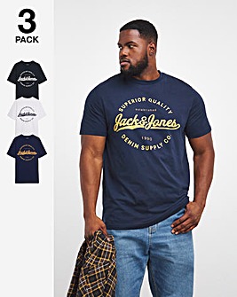 Jack & Jones Stanli 3 Pack T-Shirts