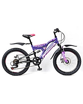 Boss  Stealth 20" Purple full suspension junior bike