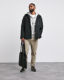 Black Fleece Lined Waterproof Anorak