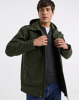 Khaki Fleece Lined Waterproof Anorak