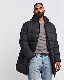 Black Clean Puffer Jacket