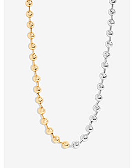 Mood Two Tone Ball Chain Allway Necklace