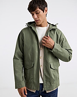 Cotton Peached Hooded Jacket