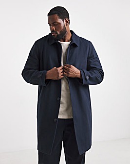 Faux Wool Mac with Cuff Tabs