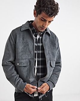 Faux Suede Bomber