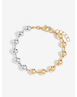 Mood Two Tone Chain Orb Bracelet